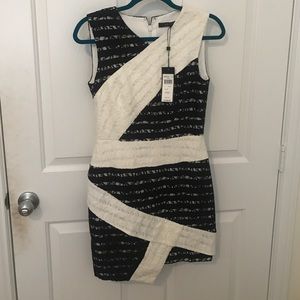BCBG Dalia black and white dress. Size 4 BNWT